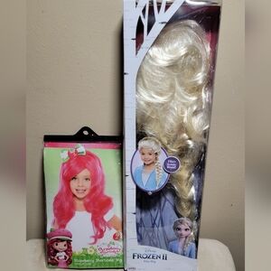 Girls costume wigs- set of 2
